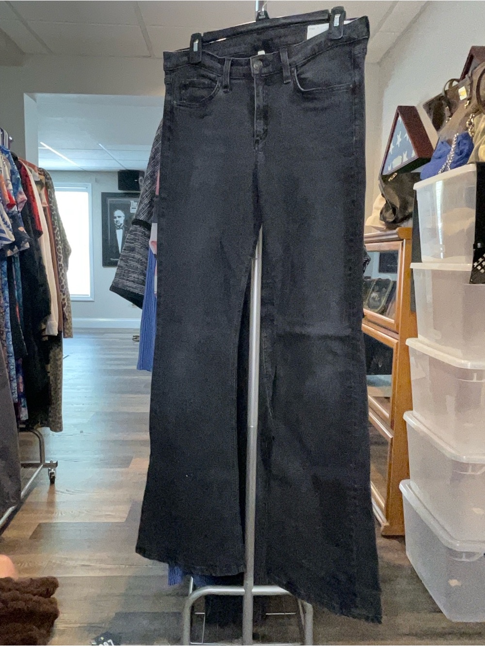 rag & bone Black High-Rise Flared Jeans